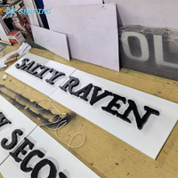 Lettres en relief rétroéclairées par LED blanc chaud, enseigne en métal 3D personnalisée avec halo lumineux pour façade de magasin commercial