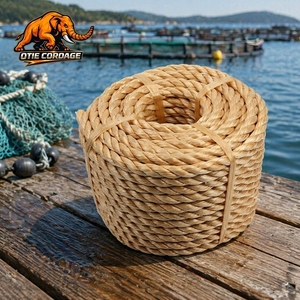 Cuerda de Yute Resistente, Cuerda de Cáñamo de 6 mm, Natural, 3 Hebras, Cuerda de Yute Trenzada para Manualidades, Jardinería, <span class=keywords><strong>Hamaca</strong></span>, Uso Náutico, Duradera - Product Image 1