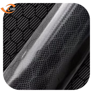 Nuevo producto autoadhesivo 18m 6D <span class=keywords><strong>negro</strong></span> brillante/rojo/<span class=keywords><strong>azul</strong></span>/plata panal Auto fibra de carbono cubierta traje rollo vinilo calcomanía envoltura - Product Image 1