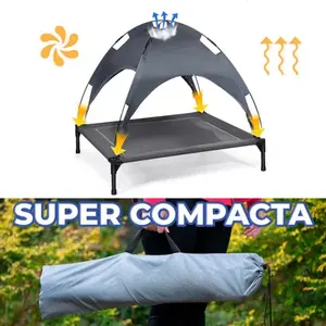 Elevated Outdoor <b>Dog</b> <b>Bed</b> with Portable Roof, Oxford Fabric, Removable & <b>Washable</b>, All-Seasons Rectangular Pet <b>Bed</b> for <b>Dogs</b>, Hand - Product Image 6