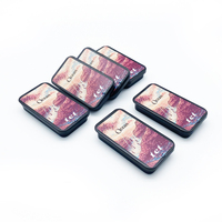 Boîte en métal rectangulaire avec couvercle coulissant et ouverture facile pour bonbons, chocolats, baumes solides d'aromathérapie, rangement, recyclable, personnalisable