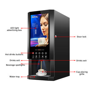 Machine à café instantanée E30SW avec distributeur d'eau, machine à thé au lait entièrement automatique - Product Image 3