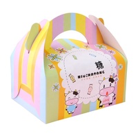 Logotipo personalizado Pastelería Uso de alimentos Galleta Donut Macaroon Pizza Pan Dulce Panadería Embalaje de papel vacío Caja de pastel con ventanas