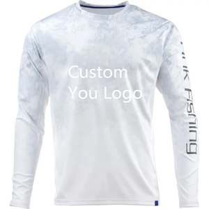 Custom UPF 50+ Fishing Clothing <strong>Sun</strong> Protection Long <strong>Sleeve</strong> Shirts Moisture Wicking Fishing Wear Polyester Spandex Fishing Shirt - Product Image 2