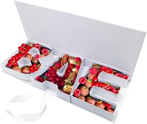 Vente en gros de boîtes-cadeaux en carton floral laminé mat 'I <span class=keywords><strong>Love</strong></span> You U' Boîtes florales vides en forme de lettre imprimées Matériaux recyclés - Product Image 3