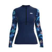 Rashguard à manches longues pour femme, anti-UV, extensible dans les 4 sens, durable, coutures plates sans frottement, pour la plage et le surf