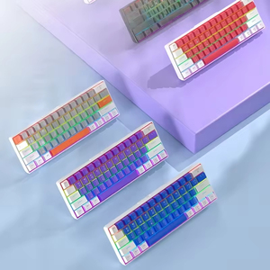 T-WOLF T60 RGB Colorful Mini Gaming <b>Keyboard</b> LED Backlit 63keys Mechanical <b>Keyboard</b> Hotswappable Mechanical <b>Keyboard</b> - Product Image 2