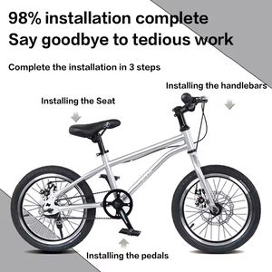 Vélo de route à transmission par courroie écologique, cadre en acier carbone, freins à disque doubles, fourche en acier, pédale ordinaire, vitesse unique, 16/20 pouces, pour jeunes - Product Image 6