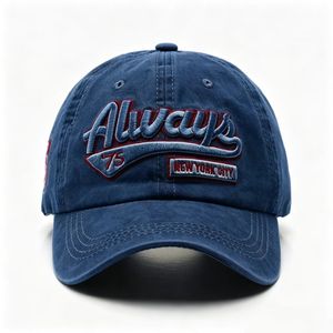 Gorra de Béisbol Vintage de Algodón Lavado, Bordada, Estilo Desgastado, Ajustable, con Cierre a Presión, para Uso Diario y Moda Urbana - Product Image 4