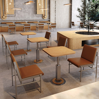Meubles de restaurant de style industriel de luxe, chaise et table en métal, mobilier de salle à manger, table et chaises pour café