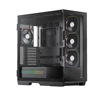 Boîtier d'ordinateur en verre trempé panoramique 2 pièces à dégagement rapide monté sur GPU horizontal et vertical de haute performance
