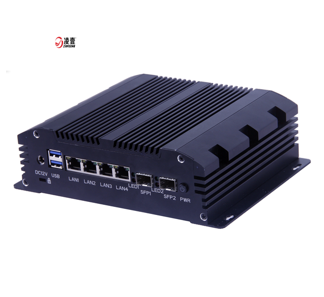 4LAN+2SFP Mini PC Support 3865U Processor HD Graphics 4K Display SATA/mSATA Double Hard Disk for Firewall Network Security