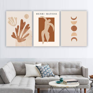 Arte Mural de Flores de Primavera en Verde Salvia Estilo Boho, Pintura en Lienzo de Plantas <span class=keywords><strong>Matisse</strong></span>, Póster Impreso para Decoración de Sala de Estar - Product Image 6