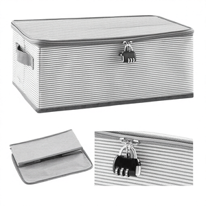 Hộp đựng đồ chơi người lớn sọc xám bán buôn, thiết kế hình mèo, có khóa kín đáo, nắp kéo, kích thước 15x10x5.9 inch, dành cho nam nữ, OEM - Product Image 4