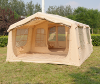 Tentes de camping gonflables à montage instantané, style Ridge, pour 6 à 8 personnes, deux chambres, en coton TC, avec fond en PVC imperméable 3000 mm+, en promotion