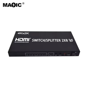 ตัวแยกสัญญาณ <span class=keywords><strong>HDMI</strong></span> 2x8 แบบ 2k*4k รองรับ 3D สำหรับโปรเจคเตอร์ พร้อมรีโมทคอนโทรล - Product Image 2