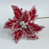 Fleurs de Noël artificielles en polyester, couleur et taille personnalisées, haute qualité, décoration pour la maison, les fêtes, les centres commerciaux, les festivals, vente en gros