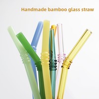 Ensemble de pailles en verre modernes de 15 cm, écologiques, résistantes à la chaleur, certifiées LFGB, accessoires colorés pour petits gobelets