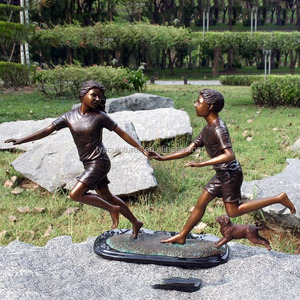 Sculpture moderne abstraite, statue de fleurs en cuivre, taille de vie, pour arrosage du jardin - Product Image 4