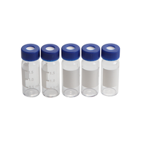 Flacons en verre pour échantillonneur automatique transparent de 2ml Flacons HPLC chromptochrpy Flacon d'échantillon transparent avec bouchons à vis