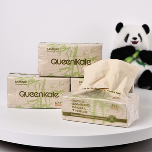 Soft Pack 4 Ply 100% Bamboo Pulp <b>Facial</b> <b>Tissue</b> Home Use Travel Sport Box Layer Style - Product Image 1