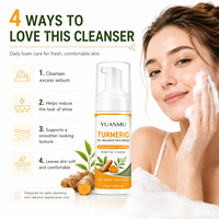 Nettoyant Visage Éclat Lumineux Contrôle Sébum Nettoyage Profond Hydratant Curcuma Niacinamide Zinc PCA Équilibre Sébum