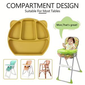 Plato de Silicona de Grado Alimenticio Libre de BPA para Bebés, Base de Succión Minimalista, Resistente al Calor, Vajilla para la Hora de Comer de Niños Pequeños con Logotipo Personalizado - Product Image 3