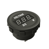 Voltmeter Digital AC 12V, indikator tahan air hijau untuk truk RV, catu daya baterai suhu arus DC