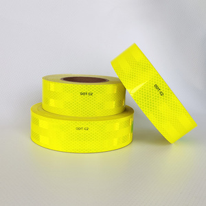 Ruban de marquage de sécurité <span class=keywords><strong>rétro</strong></span> réfléchissant DOT C2 micro prismatique haute intensité PMMA <span class=keywords><strong>jaune</strong></span> vert fluorescent - Product Image 5