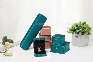 Customizable One-stop Shopping PU Leather Gift <b>Jewelry</b> <b>Display</b> Box Luxury for Women Jewellery Case Ring Necklace Box <b>Packaging</b> - Product Image 3