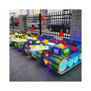 Plaza's new Commercial tank bumper car children's electric amusement equipment double light-up park timed Battery toy car Rides