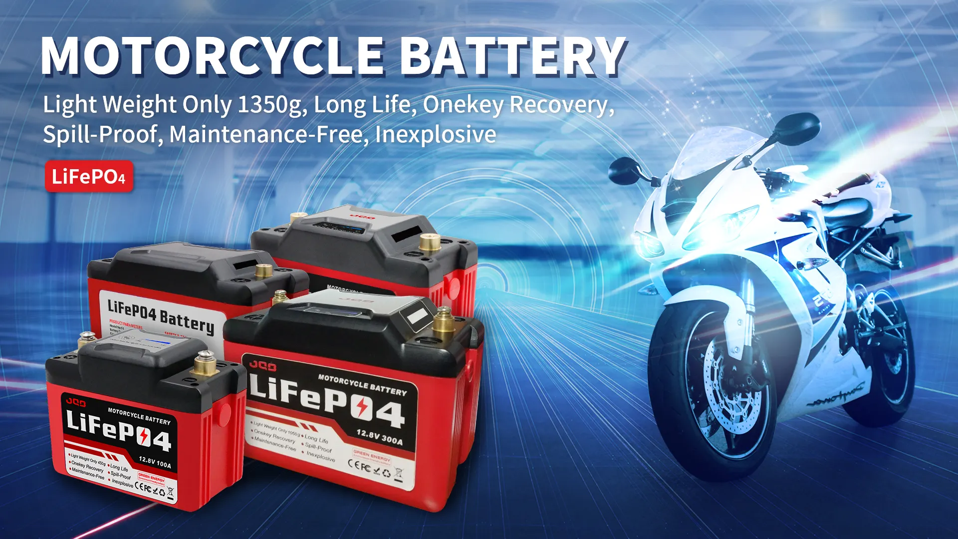 Batterie moto POWER Bike GEL YTX20-BS 12v 18ah 300A