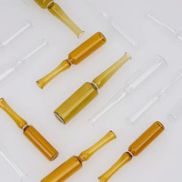 Ampoules - Fabricant Direct - Verre Transparent - Col Courbé - Étanche - Résistant aux Hautes/Basses Températures - Facile à Casser - Stérile