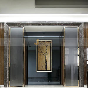 J173 Color oro 8K espejo SS en forma de L exterior de metal esquina ventana embellecedor para la decoración del hotel - Product Image 5