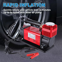 Customized Heavy Duty 12V Metal Air Compressor 160L/Min 30mm Cylinder Tire Inflator Pressure Monitor Air Pump Portable CE