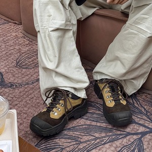 Zapatos de Montañismo para Hombre con Suela Gruesa, Novedad 2026, con Cordones, Estilo Casual, con Parches, a la Moda - Product Image 2