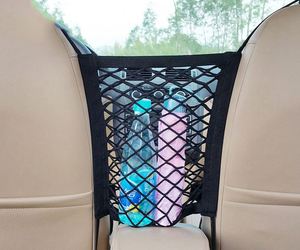 Car Interior Trunk <b>Seat</b> Back Elastic Mesh Net <b>Seat</b> Side Organizer Car Styling <b>Storage</b> Pocket Holder - Product Image 1