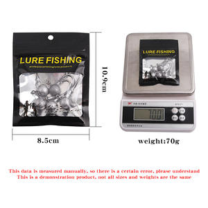 Lure Fishing Lead Head Hook High Carbon Steel Anti Loosening <b>Blood</b> Groove 5 Hooks <b>Bag</b> Bass Freshwater Fishing Hook - Product Image 1