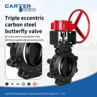 Válvula de Mariposa Triple Offset WCB de Acero al Carbono, Tipo Wafer, Neumática, Exd IP67, Bidireccional, Cero Fugas, para Gas y Petróleo, Clase 600, OEM