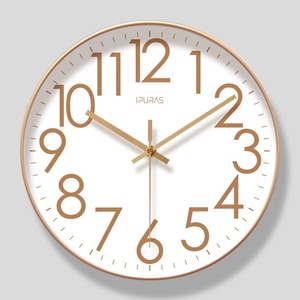 Modern Silent Round Wall <b>Clock</b> Analog Quartz Round Hanging <b>Clock</b> <b>Large</b> Number Display for Living Room Office - Product Image 3