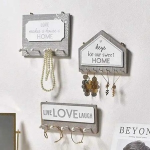 Porte-clés mural en <span class=keywords><strong>bois</strong></span> pour décoration de la maison, en forme de rectangle - Product Image 6