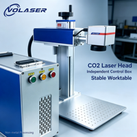 Machine de marquage laser CO2 VOLaser 40W haute précision, refroidie par air, CNC, nouvelle génération, compatible DWG/DXF/BMP/AI/PLT/dst RF, gravure sur bois, cuir, tissu