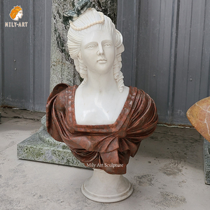 Statue de tête en marbre de haute qualité sculptée à la main, <span class=keywords><strong>sculpture</strong></span> de <span class=keywords><strong>buste</strong></span> de <span class=keywords><strong>femme</strong></span> en pierre assortie à la couleur pour villa - Product Image 1