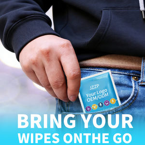 Lingettes nettoyantes individuelles pour le visage et les mains, écologiques, douces, avec logo personnalisé, emballées individuellement, pour restaurants et hôtels - Product Image 5