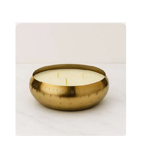 Curve Design Metal Urli Decorative Soy Wax <b>Candle</b> Festive Home Fragrance <b>Candle</b> for Decor <b>Gift</b> and Wholesale - Product Image 1
