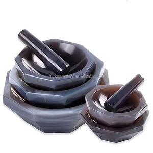 Laboratoriumkwaliteit agaat vijzel en stamper set |   Slijtvast, 40-200 mm voor precisieslijpen - Product Image 1