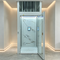 Ascenseur domestique à traction sans engrenages à 7 étages pour villa avec options en acier inoxydable et PVC, contrôle VVVF, homologué CE, installation facile