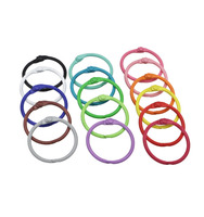 30mm Coloré Métal Livre Loose Leaf Binder Ring Charnière Snap Ring Porte-clés pour Liants Notes Cartes Clés Jouets