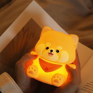 Lámpara Nocturna LED de Silicona con Forma de Mapache, Estilo Moderno, para Dormitorio Infantil, Funciona con Pilas, Lámpara de Noche con Diseño de Animal de Dibujos Animados - Product Image 5