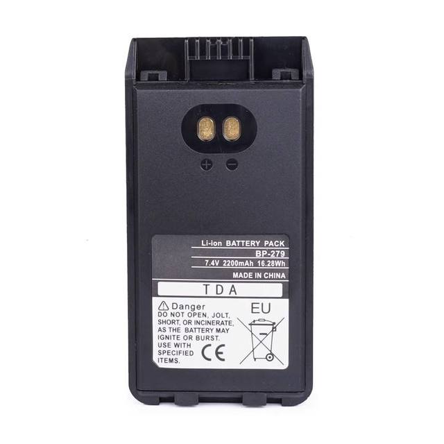 BP-279 2200mAh Rechargeable 7.4V Black Walkie Talkie Li-ion Battery Pack for ICOM IC-V88 FT-2000 F1000 Stock